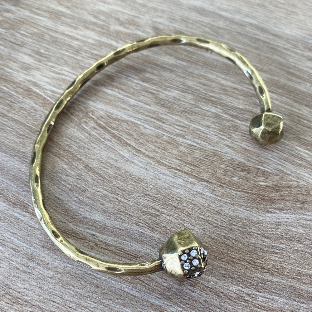 Silpada โOn the Dotโ Swarovski Crystal Brass Cuff Bracelet